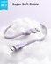 Anker Car Carplay Cable for iPhone 17 16 Pro Max Plus Upcycled Braided USB A to USB C Car Charger Cord for Samsung Note20 and More 3FTViolet