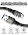 Aoybevty USB A to USB C Cable 2 Pack 16FT USB 3132 10Gbps Data Transfer and 60W 3A Fast Charging Cable for Samsung Galaxy External SSD and Other Type C Phone Laptop PC Devices
