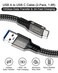 Aoybevty USB A to USB C Cable 2 Pack 16FT USB 3132 10Gbps Data Transfer and 60W 3A Fast Charging Cable for Samsung Galaxy External SSD and Other Type C Phone Laptop PC Devices