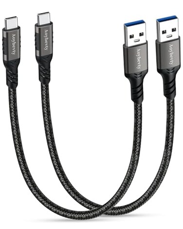 Aoybevty USB A to USB C Cable 2 Pack 16FT USB 3132 10Gbps Data Transfer and 60W 3A Fast Charging Cable for Samsung Galaxy External SSD and Other Type C Phone Laptop PC Devices