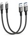 Aoybevty USB A to USB C Cable 2 Pack 16FT USB 3132 10Gbps Data Transfer and 60W 3A Fast Charging Cable for Samsung Galaxy External SSD and Other Type C Phone Laptop PC Devices