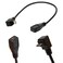 BSHTU Micro B 5 Pin Right Angle 90 Degree Extension Cable Male to Female Adapter 25cm Syncing Charging USB Cable UP