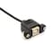BSHTU Printer Extension Cable USB 20 B Adapter Male to Female Connections 90 Degree Socket Right Angled Scanner Cord with Screw Panel Mount 05m