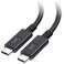 Cable Matters USBIF Certified 20 Gbps USB C Cable USB4 Cable 6ft Supports Up to 4K120Hz Video 100W Charging 20Gbps Data Transfer Black
