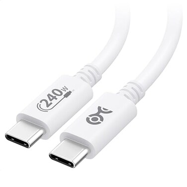 Cable Matters USBIF Certified 240W USB C Cable 66ft Up to 240W Charging 480Mbps No Video Support USBC Charger CableUSBC Charging Cord for MacBookiPad ProXPSSurface Pro White