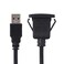 cablecc 1m Waterproof USB 30 Extension Latch Mount Car AUX Cable for Dashboard Panel Single USB 30