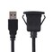 cablecc 1m Waterproof USB 30 Extension Latch Mount Car AUX Cable for Dashboard Panel Single USB 30
