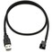 CRJ Electronics CRJ 5V USB PC Fan Power Adapter Cable 24inch 60cm Black Sleeved Silent Fan Speed Adapter for 3Pin 4Pin Computer Cooling Fans