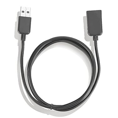 Cuifati Bracelet Watch Charger 1 Meter Long Wristband Charger Portable USB Charging Cable Rubber TPE Soft Wire USB Charger Adapter for Smart Bracelet 4 1m328ft Black