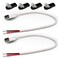 ELNONE 2PCS 20AWG USB Female Pigtail 2 WireWhite 03M1FT USB 20 Female 2 Pin Bare Wire Open End Extension Cable with 2 Pairs4PCS Double Wire Plug in Connector for DIY USB Pigtail Connection
