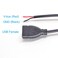 ELNONE 2PCS USB Pigtail Cable 33Ft1M USB 20 Female Jack to Openend 2 Wires 20AWG 5V 5A Black USB Power Cable DIY with 2Position Spring Wire Connector