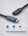 Faracent USB C Extension Cable 10Gbps USB 32 Type C Male to Female Extension Charging Sync for iPhone 17 16 15 Pixel PSVR2 MacBook Air ProNew iPad Dell XPS Surface Book 6ft 2pack Grey