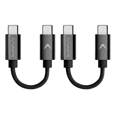 Futurizta Tech ZeusX Short USBC to USBC Cable 2 Packs 033ft01m 60W 20V3A TypeC Fast Charging Cable QC30 QC40 Compatible with Samsung Google Pixel iPad Pro DAC SSD