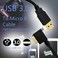 GINTOOYUN 3M USB 30 A Male to 90 Degree Micro B Male Cable with Locking Screws for Hard Drive Smartphone Tablet and PC