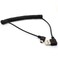 GLHONG Coiled Mini USB Cable 90 Degree Spring USB 20 to Mini USB Cable Cord Right Angle Charging and Sygn Mini USB Adapter Lead 15meter