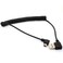 GLHONG Coiled Mini USB Cable 90 Degree Spring USB 20 to Mini USB Cable Cord Right Angle Charging and Sygn Mini USB Adapter Lead 15meter