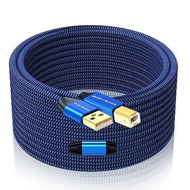 GOSYSONG 50ft Active USB 20 Printer Cable High Speed USB A to B Compatible with HP Canon Dell Epson Xerox and More