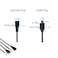KSOPUERT 4 Pcs 1ft Black Micro USB 2 Wire Pigtail Cable 21A 5V 28AWG 2 Cores Power Pigtail Repair 2 Male 2 Female Plugs Included Charging Only No Data Transfer
