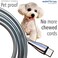 MAGNITTO Metal Braided Wire USB C to USB C Cable 6ft 2Pack 60W 3A Stainless Steel Strong Durable Wire Tangle Free Pets Chewing Proof Silver
