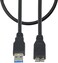 Master Cables High Grade USB 30 Cable Compatible with Western DigitalWDSeagateClickfreeToshibaSamsung Portable Hard Drive USB 30 AMicroB Cable