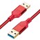 ROFICORD USB 30 Male to Male Cable USB A to USB A High Speed Data Cord Compatible with Hard Disk DriveLaptop CoolerSettop BoxDVD PlayerTVCamera and More 1 FT Red