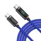 SOOPII 100W USB C Cable 4FT Nylon Braided USB C to USB C Cable Fast Charging TypeC Cable with LED Display for lPhone 1515 Plus15 Pro15 Pro Max MacBook Pro Samsung Galaxy S22S10 Pixel LG