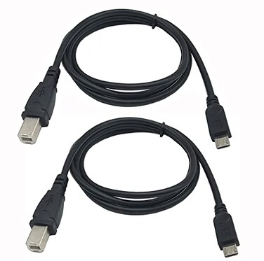 Traovien Micro USB to Printer Cable2PCS Micro USB 5pin Male to USB Type B Data and Charge CableAndroid Phone pc to PrinterScannerElectronic midi PianoEtc1M33Feet