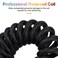 Twozoh USB C Keyboard Coiled Cable Braided Detachable Aviator Double Sleeve Type C Mechanical Keyboard Cable White