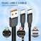 UCEC Dual USB C Cable 4ft USB A to USB Type C Splitter Charging Cable 2 in 1 Multi Charging Cable USB C Wire Braided Nylon USBC Charger Cable Compatible with Samsung Galaxy Pixel Tablet