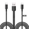 UCEC Dual USB C Cable 4ft USB A to USB Type C Splitter Charging Cable 2 in 1 Multi Charging Cable USB C Wire Braided Nylon USBC Charger Cable Compatible with Samsung Galaxy Pixel Tablet