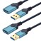 ROFICORD USB 30 Extension Cable2Pack 5FT High Speed Extension Cable USB Male to Female Extension Cord for PlaystationXboxFlash DriveCard ReaderHard DriveKeyboardPrinterScannerDark Blue 2Pack 5FT
