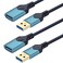 ROFICORD USB 30 Extension Cable2Pack 5FT High Speed Extension Cable USB Male to Female Extension Cord for PlaystationXboxFlash DriveCard ReaderHard DriveKeyboardPrinterScannerDark Blue 2Pack 5FT