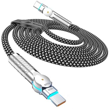 PINGXIN USB C to USB C Cable 66ft 240W 180Rotating USB C Cable Braided Type C Charger Cable Fast Charge for iPhone 1616Pro16Plus16ProMaxMacBook AiriPad ProPixelSamsung Galaxy S23S24 UltraBlack