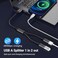 KiwiBird USB Splitter 1 in 2 Out USB Splitter Cable Double Dual Port Adapter for Charging Power and Data 2 Port HUB for Laptop PC Smart TV Desktop Computer Mac PS5 PS4 Xbox Keyboard Mouse