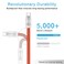 WLGQ Geek Industrial Style Handmade Custom USB C to C PD100W SkinFriendly Liquid Silicone Material Fast Charging Cable USBC Interface Device Universal Charging Cable Orange 33Ft