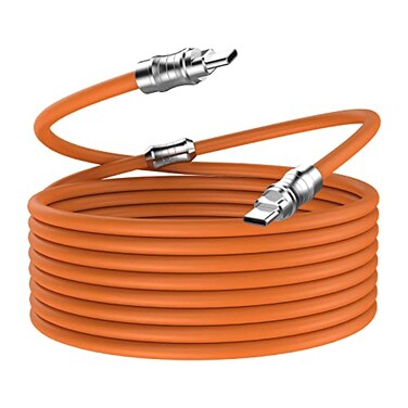 WLGQ Geek Industrial Style Handmade Custom USB C to C PD100W SkinFriendly Liquid Silicone Material Fast Charging Cable USBC Interface Device Universal Charging Cable Orange 33Ft