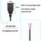 XMSJSIY USB 20 Female Pigtail Cable Extension Power Cable 22AWG 5V 3A USB A Socket to 2 Pin Bare Wire Open End Connector for DIY2 Pcs 1M