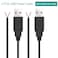 XMSJSIY USB 20 Male Bare Cable Pigtail Open End Extension Cables 5V 3A Power Charge Wires DIY Connector Replacement Cable Cord 18AWG 2pcs 05M