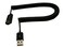 zdyCGTime 10FT25M Spiral Coiled USB 20 Male to Female Data Sync Charge Cable Black