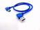 zdyCGTime 30cm USB 30 A Male 90 Degree Right Angle to Male Left Angled Extension Cable