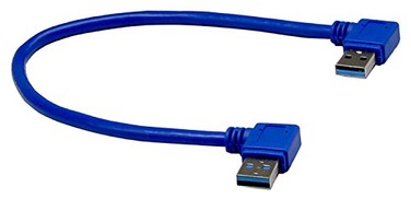 zdyCGTime 30cm USB 30 A Male 90 Degree Right Angle to Male Left Angled Extension Cable
