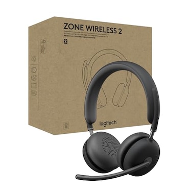 Logitech Zone Wireless 2 Premium Noise Canceling Headset with Hybrid ANC Certified for Microsoft Teams Over Native Bluetooth and Fast Pair Engineered for Intel Evo laptops Graphite