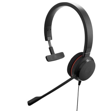 Jabra Evolve 20 Wired Headset 2025 Edition SingleEar Set for Office and Work from Home Call Control Certified for MS Teams USBCA Connectivity Black
