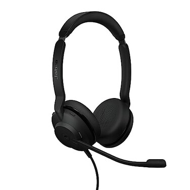 Jabra Evolve2 30 SE 2025 Version Wired DualEar Headset with Microphone for Work Computer Headset New USBA and USBC Cable Goes with All Online Meeting Platforms Black