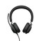 Jabra Evolve2 40 PC Headset Noise Cancelling Microsoft Teams Certified Stereo Headphones with 3Microphone Call Technology USBA Cable Black