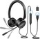 New Bee New bee USB Headset with Mic for PC OnEar Computer Laptop Headphones with Noise Cancelling Microphone USBC Adapter for Home Office Online Class Skype Zoom Black