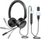 New Bee New bee USB Headset with Mic for PC OnEar Computer Laptop Headphones with Noise Cancelling Microphone USBC Adapter for Home Office Online Class Skype Zoom Black
