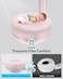 NUBWO HW02 USB Headset with Microphone Noise Cancelling inline Control Ultra Comfort Computer Headphones for Laptop pc OnEar Wired Office Call Center Headset for Boom Skype Webinars Pink