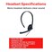 Verbatim Mono 35mm Wired Headset with Microphone and inLine Remote Black