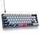 Mosptnspg Protable 60 Percent Gaming Keyboard Mechanical Mini Compact RGB Backlit 68 Keys Wired Office Keyboard with Red Switch for MacWin Dolchred Switch 68
